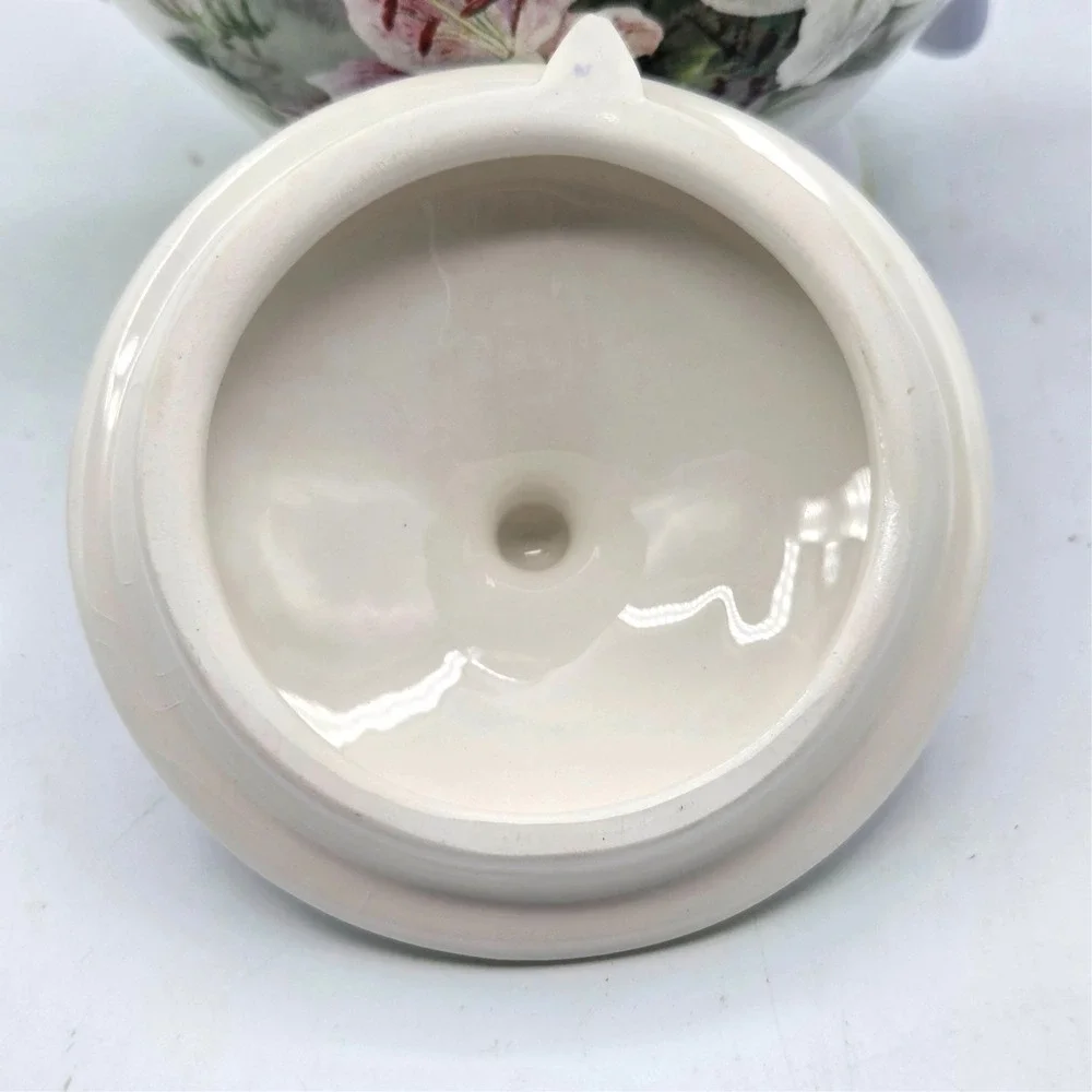 Teleflora Hummingbird and Lillies Teapot By Lena Liu Porcelain Tea Pot w/ Lid